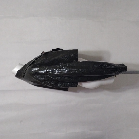 Women's Plus Size Faux Leather Croc-Embossed Moto Jacket 2XL Cropped Edgy Chic - Picture 9 of 15